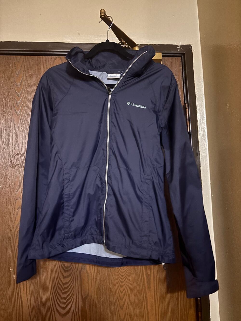 NWOT Columbia Navy Blue Fall Waterproof Lightweight Windbreaker Jacket